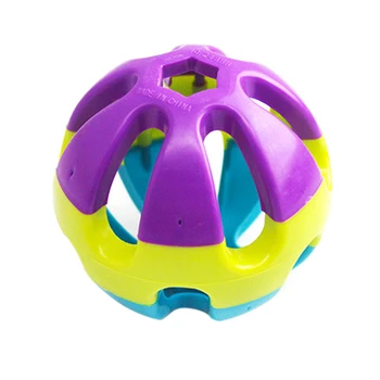 Многоцветный Мяч Игрушки Для Домашних Животных Собака Щенок Кошка Обучающие Игрушки Собака Играет С Колокольчиком, Жует Забавные Игрушки