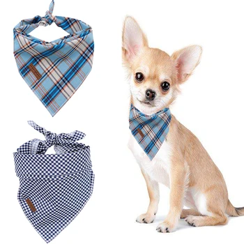 Бандана для собак Unique Style Paws, 2 предмета, шарф для собак, подарок для домашних животных, повязка для собак в клетку