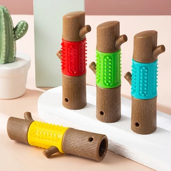 Игрушка для жевания, чистки зубов собак, Интерактивная, устойчивая к укусам Игрушка для щенков в форме бамбука для агрессивных коренных зубов