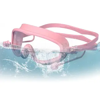 Плавательные Очки Для взрослых Очки Для плавания С Широким Обзором Очки Для плавания С Защитой От Запотевания Без Протекания Очки Для Взрослых С Затычками Для ушей Подводное Плавание
