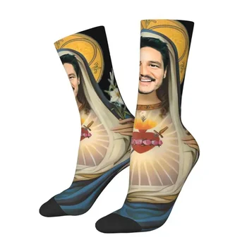 Спортивные носки с 3D-принтом для мужчин и женщин, теплые носки, Педро Паскаль, Святое Сердце, Теплые