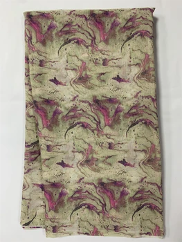 Африканские нигерийские ткани, шарф из мягкой хлопчатобумажной швейцарской вуали для женского платья, 5 ярдов