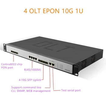 EPON OLT 4 порта E04 1U EPON OLT 1.25G/10G восходящий канал 10G 4 порта для тройного воспроизведения olt epon 4 порта pon 1.25G SFP-порт PX20+ PX20++ PX20+++