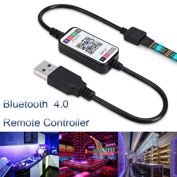 Мини контроллер RGB Bluetooth DC 5V 12V 24V Мини музыкальный контроллер Bluetooth 4.0 Контроллер полосы света для светодиодной ленты RGB RGBW
