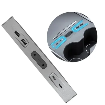 Автомобильный Бардачок USB-Концентратор Подходит Для Модели 3/Y Центральная Консоль PD Type C Разветвитель Док-Станция 27 Вт Адаптер Быстрой Зарядки