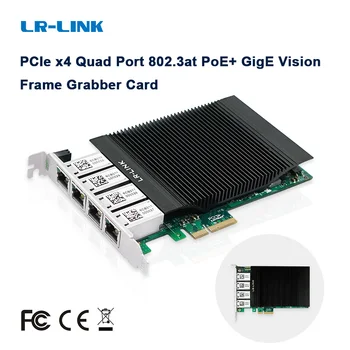 Гигабитная сетевая карта LR-LINK 2004PT-POE с контроллером Intel I350, 4 Портами RJ45 PoE + Поддержка адаптера Ethernet PCI Express v2.1 x4
