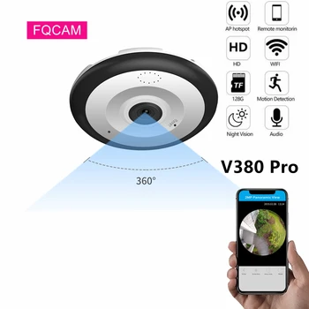 V380 Pro 5MP Mini Wifi Dome 360 Камера Видеонаблюдения В помещении Безопасность Двухстороннее Аудио Беспроводная Камера Камера Обнаружения Движения