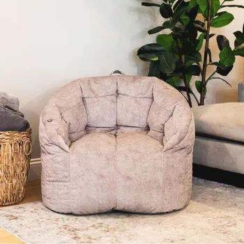 Диван-мешок, вибромассажное кресло-мешок, искусственный мех из смеси полиэстера, легко моется, 2,5-футовый диван-мешок