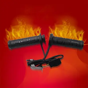 АВТОМАТИЧЕСКИЙ Черный 22-миллиметровый Модернизированный Регулируемый Руль мотоцикла, ручка с электрическим подогревом, Комплект нагревательных ручек, чехол для подогрева руля