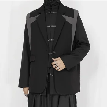 2024 новый весенне-летний жилет оригинального мужского дизайна в нишевой расцветке, контрастное лоскутное свободное пальто-жилет без рукавов