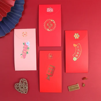 3D Красный конверт Китайский Новый год 2024 Год Дракона Красный карманный конверт Весенний фестиваль Счастливые деньги Благословение Карманный Детский подарок