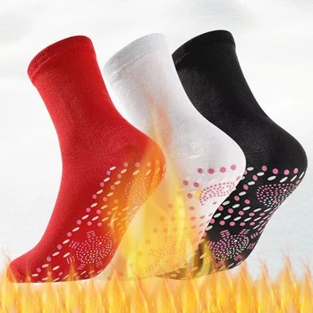 1 Пара Турмалиновых носков для похудения, зимние эластичные термонагревающиеся носки для здоровья, Короткие чулки, магнитотерапия