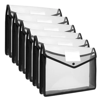 6 шт Файловый органайзер Сумка для документов Папки для файлов Папка-Конверт Сумка для хранения канцелярских принадлежностей