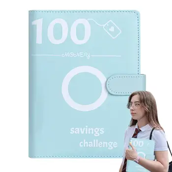 100 Конвертов в переплете A5 Savings Challenge Kit С органайзером для денег Конверты в переплете с бюджетом на 100 дней Органайзер для денег для
