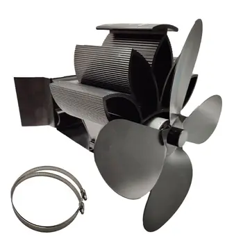 Вентилятор для бытовой плиты с тепловым приводом Маленький Черный Бронзовый Золотой серебряный 4