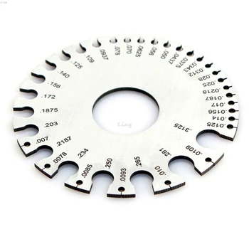 Нержавеющая сталь 0-36 Круглый AWG SWG Проволочный калибр, диаметр листа для измерения толщины, Металлическая пластина для измерения механика, линейка