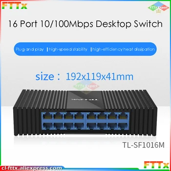 Сетевой коммутатор TP-Link TL-SF1016M с 16 портами 10/100 Мбит/с Настольный коммутатор Быстрый сетевой Интернет-коммутатор Каждый светодиод указывает