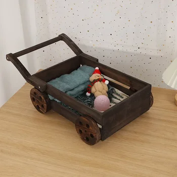 Новая маленькая деревянная кровать реквизит для детской съемки Студийная фотография Модель автомобиля Маленькая кровать реквизит для фотосъемки новорожденных Реквизит для фотосъемки