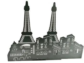 1 пара / лот черных металлических пар, подставка для книг Effiel Tower для школьных канцелярских принадлежностей и канцелярских принадлежностей