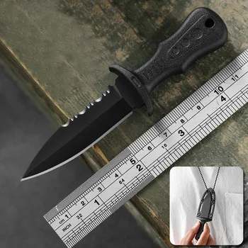 Маленький карманный нож для самообороны для женщин, легкий нож с фиксированным лезвием в ножнах Kydex, походный рыболовный зазубренный нож для кемпинга