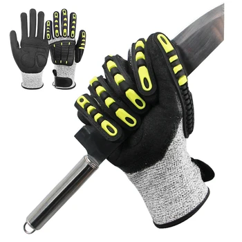 Механические перчатки TPR, антивибрационные, защищающие от ударов, режущие, предотвращающие столкновения перчатки, рабочие перчатки для спасения на открытом воздухе