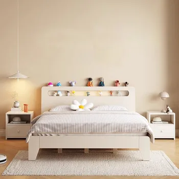 Минималистичная кровать King Size, двуспальная кровать в скандинавском стиле, Удобная кровать для всего тела, Модная легкая Роскошная домашняя мебель Cama De Casal