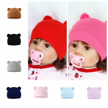 Детские подарки, детская шапочка, милая хлопковая мини-шапочка с медвежьими ушками, пуловер, шапочка, детские шапочки