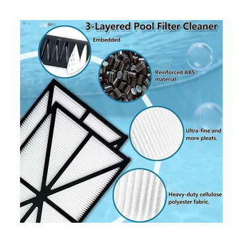 Фильтры для Очистки бассейна 3ШТ Моющиеся для Tigershark RCX70101 для Sharkvac для Робота-Очистителя бассейна Aquavac