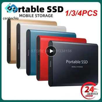 1/3/4ШТ Портативный SSD-накопитель 1 ТБ Высокоскоростной Мобильный Твердотельный Накопитель 500 ГБ Внешнего Хранилища Поддерживает Интерфейс Type-C USB 3.1 для