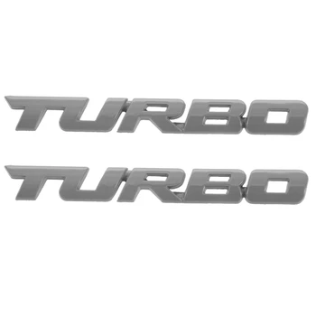 Универсальный автомобиль 2X TURBO, мотоцикл, Авто, 3D Металлическая эмблема, Значок, наклейка, серебристый