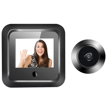 1 комплект 2,4-Дюймовой 120 ° Смарт-Цифровой Камеры Для Просмотра Дверей Монитор Безопасности с Разрешением 300000 Пикселей