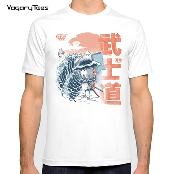 Новые летние мужские футболки с коротким рукавом Harajuku Ретро Японский Самурай Суши Живопись Искусство Классические Винтажные Мужские футболки
