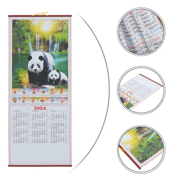 Календарь Ежемесячный Настенный календарь Подвесной календарь в китайском стиле Год Дракона Подвесной Календарь Украшение