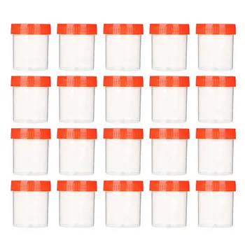 50шт, пластиковый стаканчик для взятия образцов объемом 40 мл, практичный герметичный контейнер для мочи со спиральной крышкой для лабораторного использования (случайный цвет)