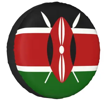 Чехол для Шины Запасного Колеса с Флагом Кении Jeep Mitsubishi Pajero, Аксессуары для Кенийского Патриотического Автомобиля 14 
