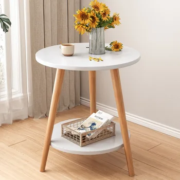 Официальный Новый Маленький круглый столик Aoliviya, Журнальный столик, Простой Домашний диван в гостиной, Угловой столик в спальне, Кровать