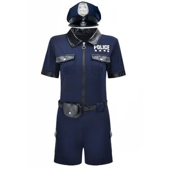 Костюмы для косплея полицейского для женщин, наряд взрослого полицейского на Хэллоуин, карнавал, сексуальное нарядное вечернее платье