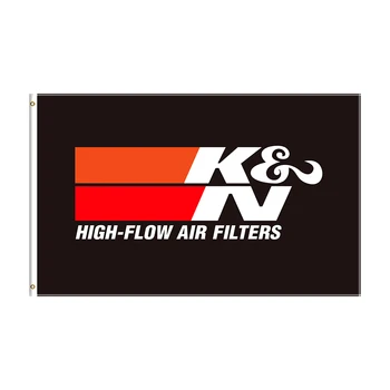 Баннер для гоночных автомобилей с принтом флага K & N размером 3x5 футов из полиэстера для декора, баннер с флагом ft