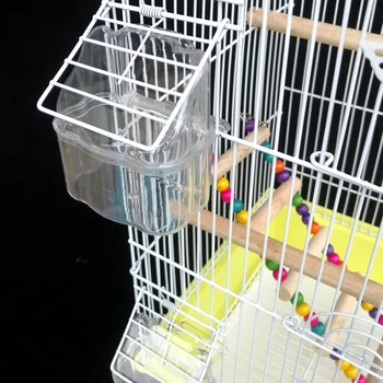 Коробка Поливальщика Силоса Чистой Воды Чаши Прозрачной Пластиковой Пищевой Чашки Птицы-Попугая