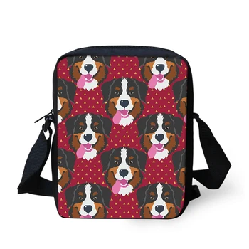 Мини-сумка-мессенджер для бернской собаки для женщин, индивидуальные сумки для собак, модные милые сумки для щенков для девочек, леди, оптовая прямая поставка
