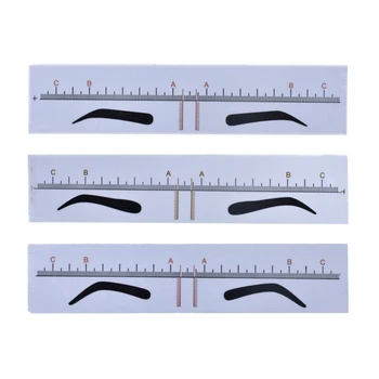 Профессиональная линейка для измерения положения бровей, направляющее устройство для достижения сбалансированного макияжа бровей, трафарет для измерения 10 упаковок