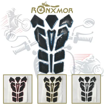 RONXMOR Наклейка на накладку топливного бака мотоцикла нового типа Spider Motor Racing Волокнистая крышка топливного бака Защитная накладка на бак Наклейка Термоаппликации