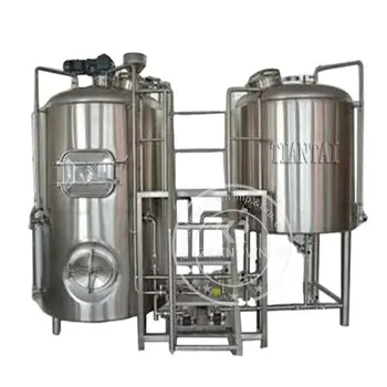Оборудование для пивоварения пива с подогревом паром из нержавеющей стали объемом 400 л с 3 сосудами