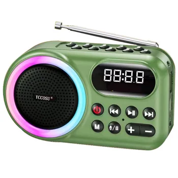 Домашний Мини Портативный радиоприемник FM Карманный радиоприемник с цифровым радио MP3 Беспроводные динамики Bluetooth Поддерживают воспроизведение с TF-карты/U-диска