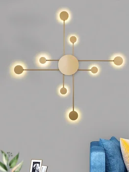 Скандинавский современный минималистичный фон для гостиной, настенный светильник, Прикроватная лампа для спальни, Художественно-декоративная лампа