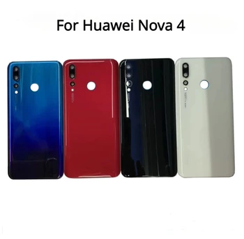 Для Huawei Nova 4 Задняя крышка батарейного отсека, задняя панель, дверной корпус, Запасные части для задней крышки Huawei Nova4