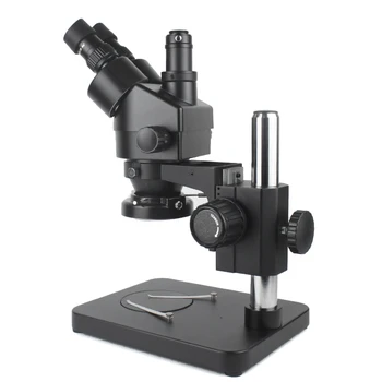 профессиональный Однофокальный промышленный тринокулярный стереомикроскоп с непрерывным увеличением 7X - 45X для ремонта мобильных телефонов