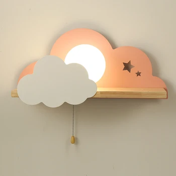 Современный настенный светильник С выключателем Home decor cloud moon light гостиная Настенные светильники спальня С переключателем лампы Мультяшное Освещение