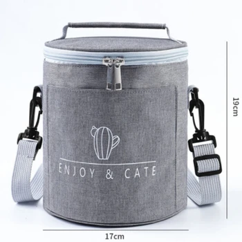Портативная сумка для ланча большой емкости, сохраняющая свежесть, утолщенная сумка для ланча, круглые изоляционные пакеты из алюминиевой фольги, новинка 2023 года.