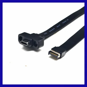 Разъем USB 3.1 на передней панели типа E для подключения кабеля расширения USB-C Типа C к материнской плате компьютера, Проводная линия шнура, 30 см